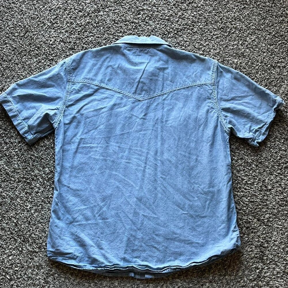Cody James Blue Button Up Shirt Mens L Cowboy Western Work Casual Tee Outdoors - Picture 3 of 5
